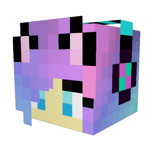 lmaovert Minecraft avatar head, 3D render