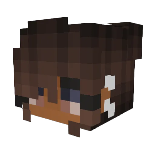 lmaozari Minecraft avatar head, 3D render