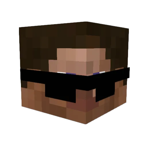 lmchriss Minecraft avatar head, 3D render