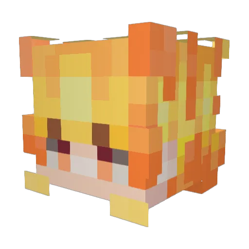 lmetinl Minecraft avatar head, 3D render