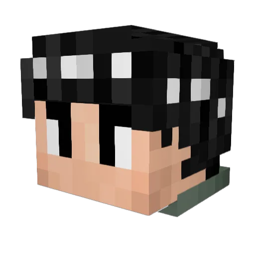 lmez12 Minecraft avatar head, 3D render