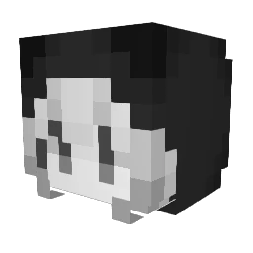 lmf_up Minecraft avatar head, 3D render