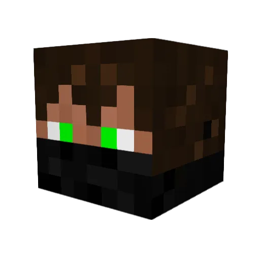 lmg_bro Minecraft avatar head, 3D render