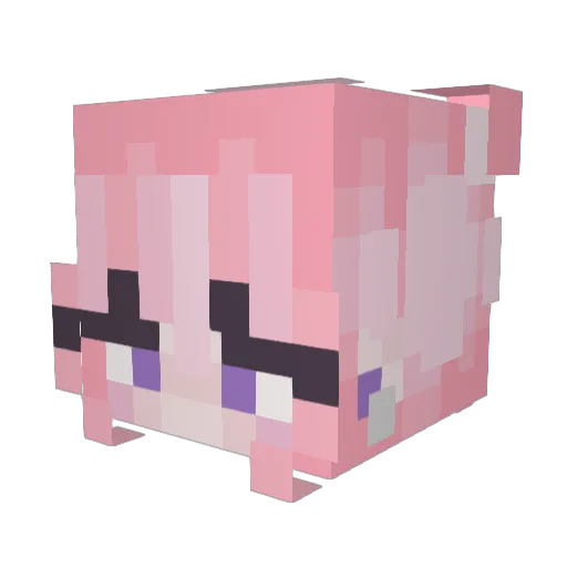 lmgwolf Minecraft avatar head, 3D render