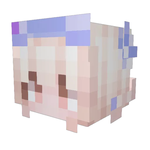 lmhil Minecraft avatar head, 3D render