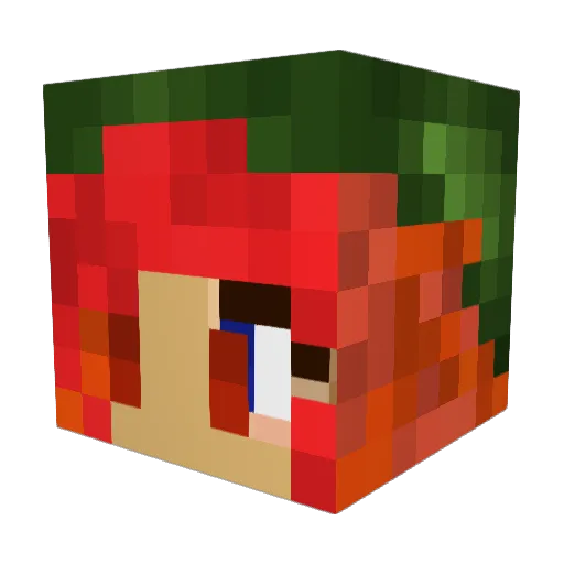 lmlulumumu Minecraft avatar head, 3D render