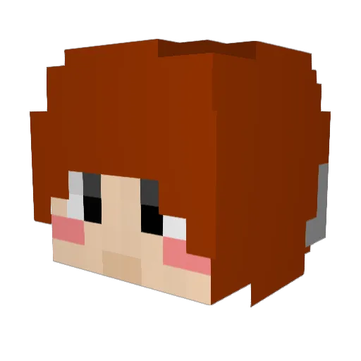 lmlwww Minecraft avatar head, 3D render