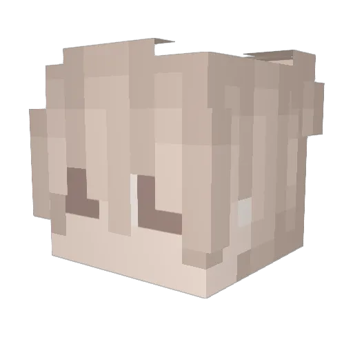 lmn8e Minecraft avatar head, 3D render