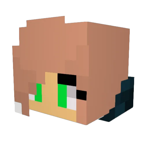 lmnopsy Minecraft avatar head, 3D render