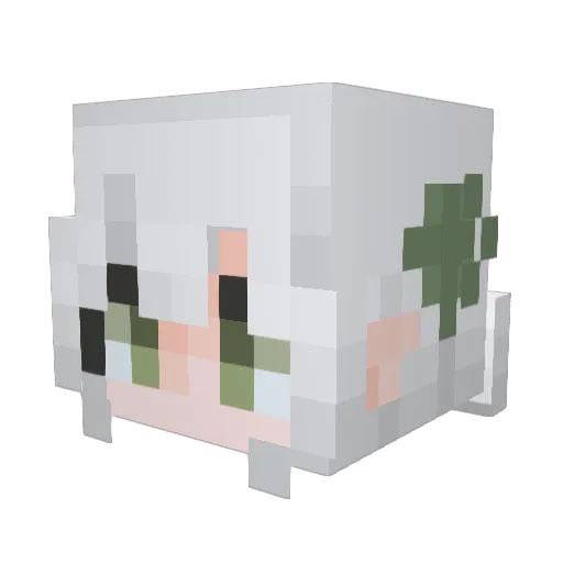 lmoml Minecraft avatar head, 3D render