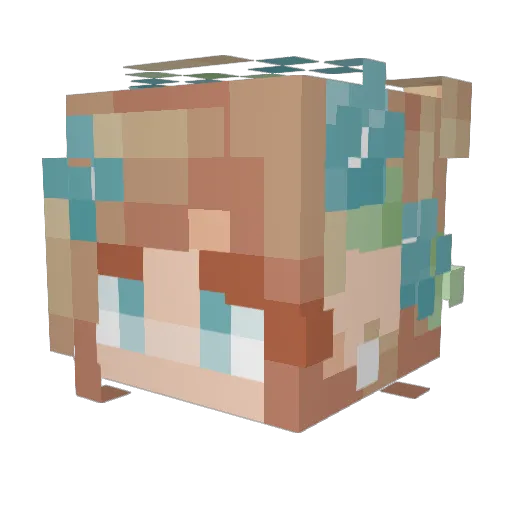 lmyii Minecraft avatar head, 3D render