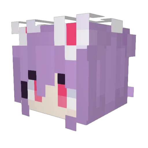 lnaba Minecraft avatar head, 3D render