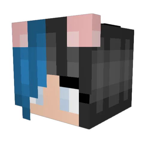 lnd005 Minecraft avatar head, 3D render