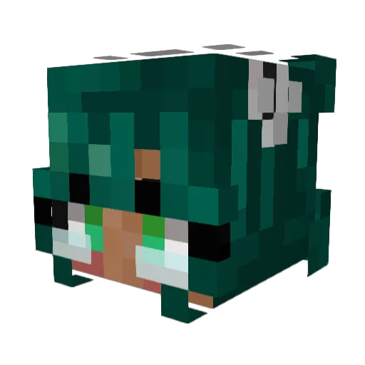 lndiana Minecraft avatar head, 3D render