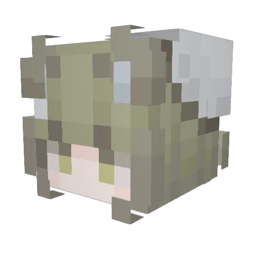 lnfLBZ Minecraft avatar head, 3D render