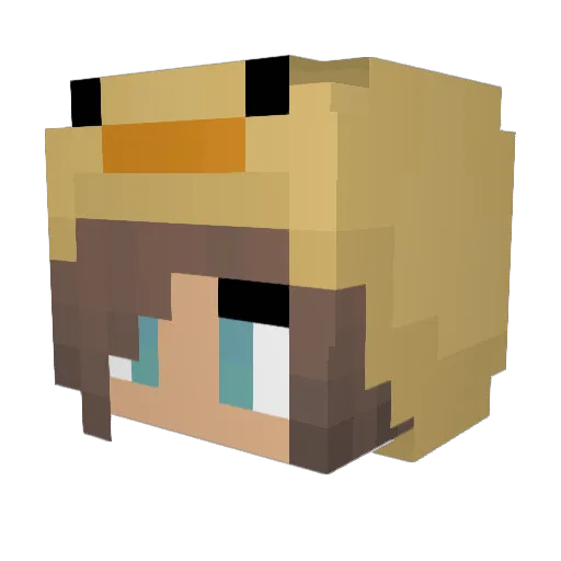 lnkkhrdt Minecraft avatar head, 3D render