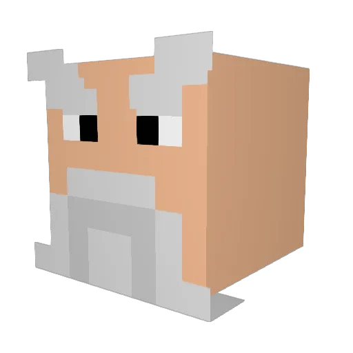 lnlj Minecraft avatar head, 3D render