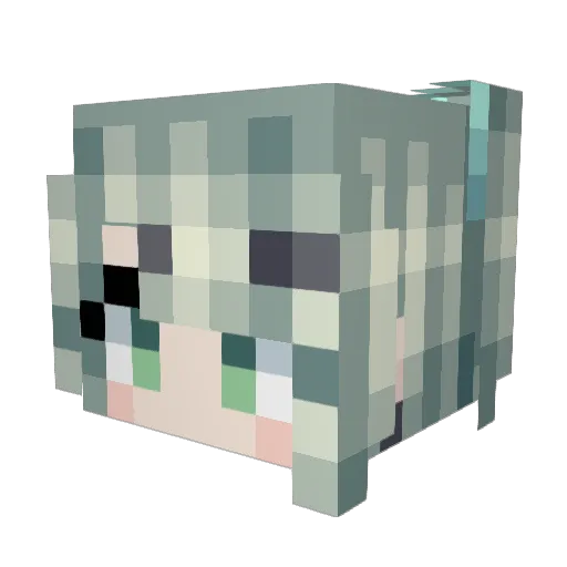 lnlog Minecraft avatar head, 3D render