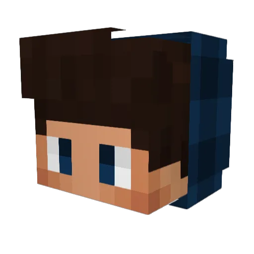 lnnrdBW Minecraft avatar head, 3D render