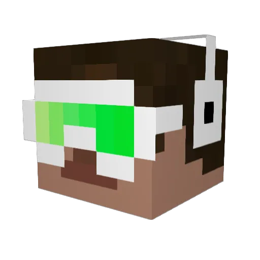 lntlo Minecraft avatar head, 3D render