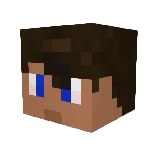 lnvertt Minecraft avatar head, 3D render