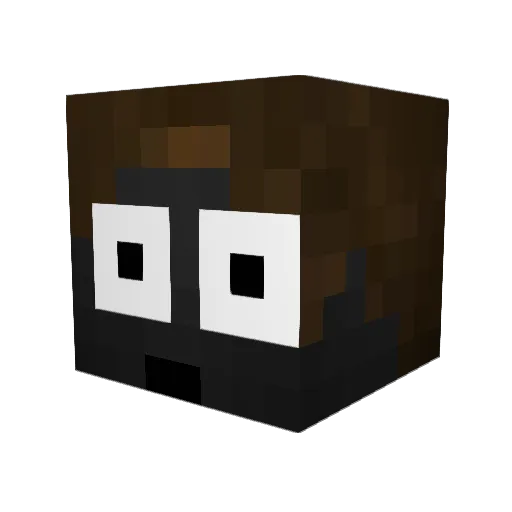 lnvisible Minecraft avatar head, 3D render