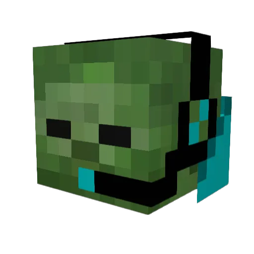 lo222 Minecraft avatar head, 3D render