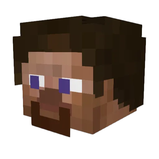 lo___mein Minecraft avatar head, 3D render