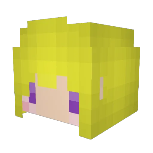 loadingsolate Minecraft avatar head, 3D render