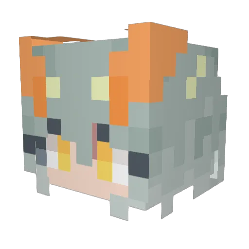 loamaru Minecraft avatar head, 3D render
