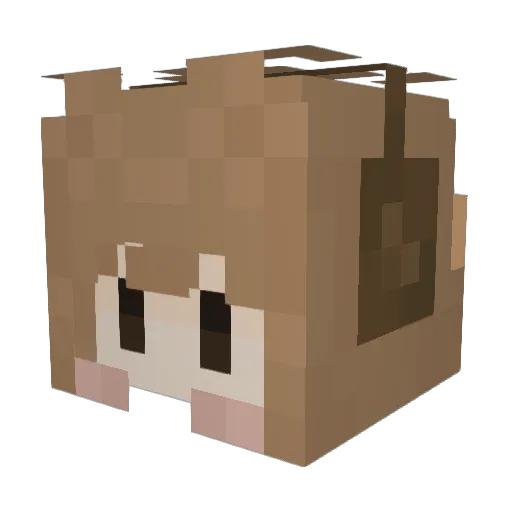 loamchan Minecraft avatar head, 3D render
