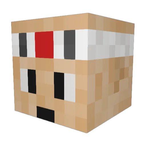 lob16 Minecraft avatar head, 3D render