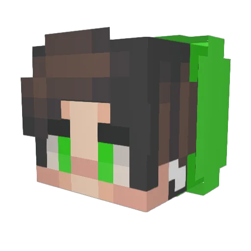 lobo0103 Minecraft avatar head, 3D render
