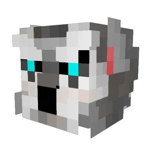 lobo5 Minecraft avatar head, 3D render