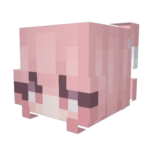 loboo9_ Minecraft avatar head, 3D render