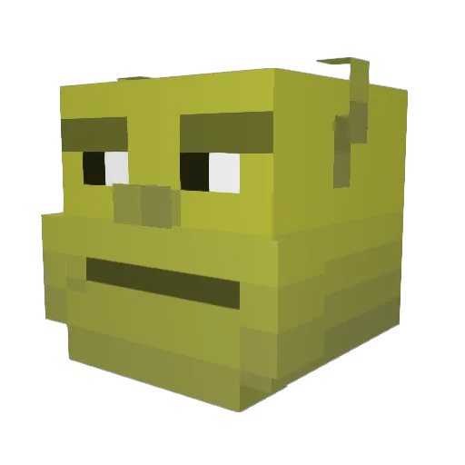 lobook_ Minecraft avatar head, 3D render