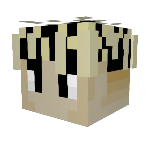 lobster_king Minecraft avatar head, 3D render