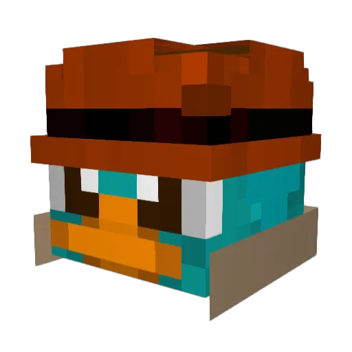 lobsterlimbs Minecraft avatar head, 3D render