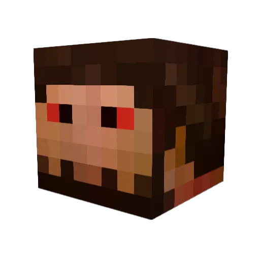 local_dealer_ Minecraft avatar head, 3D render