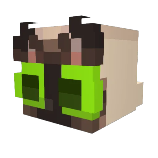 localfrog Minecraft avatar head, 3D render