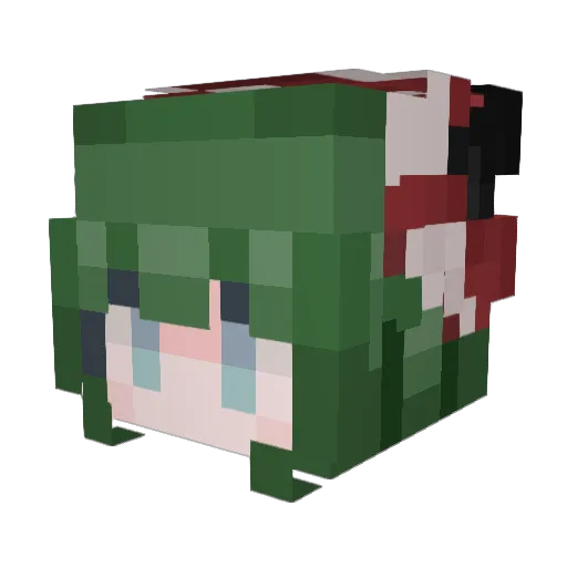 localgreenbean6 Minecraft avatar head, 3D render