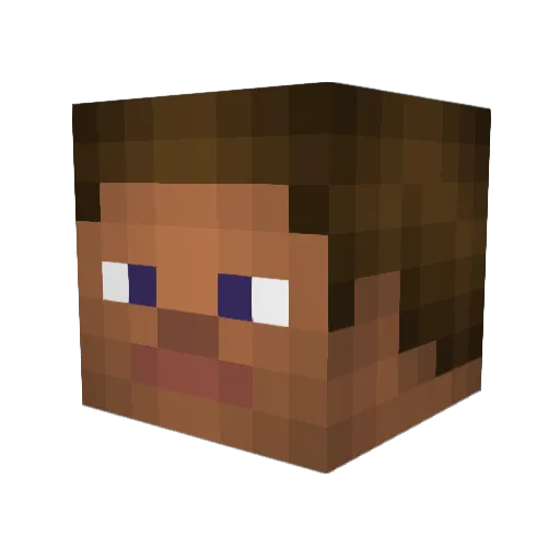 locallad Minecraft avatar head, 3D render