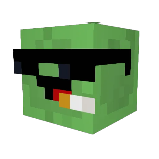 localtime Minecraft avatar head, 3D render