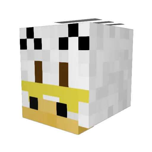 locashart Minecraft avatar head, 3D render