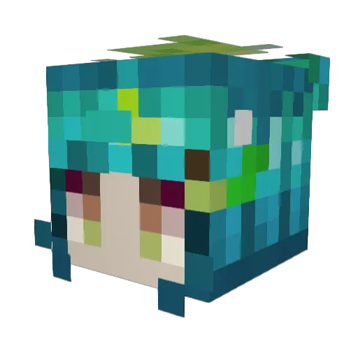 lochling Minecraft avatar head, 3D render