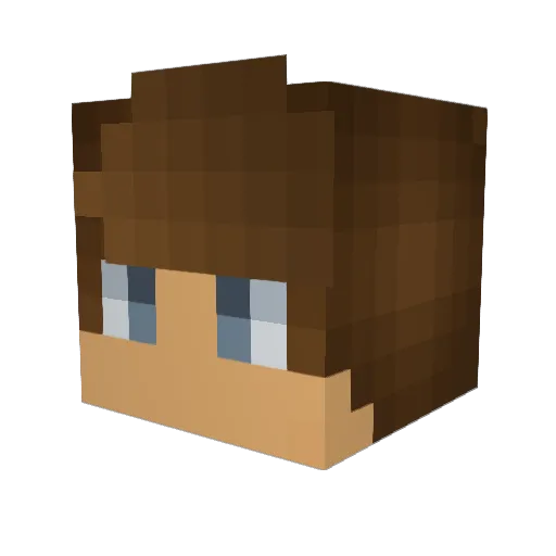 lochtherock Minecraft avatar head, 3D render