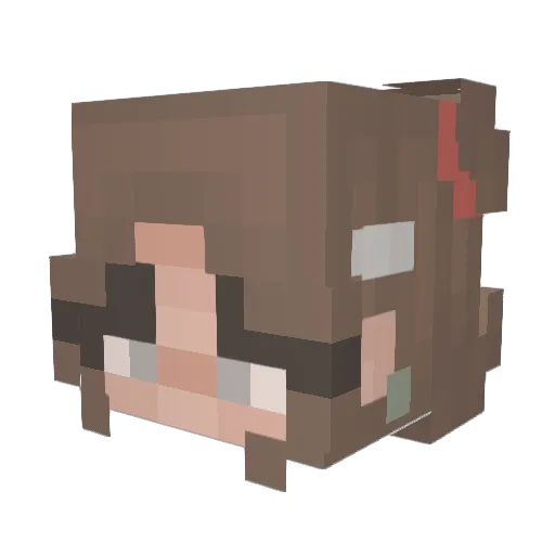 locija Minecraft avatar head, 3D render