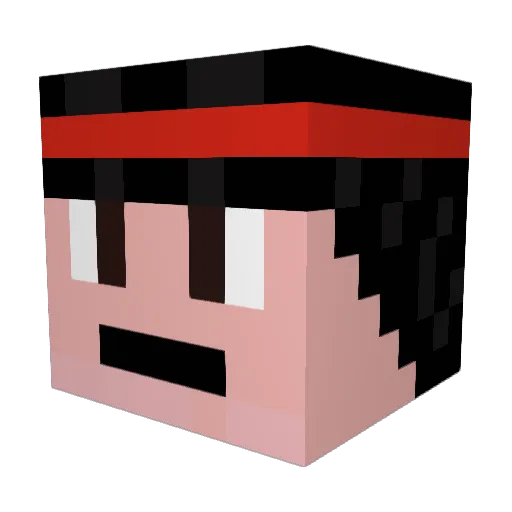 lock33 Minecraft avatar head, 3D render