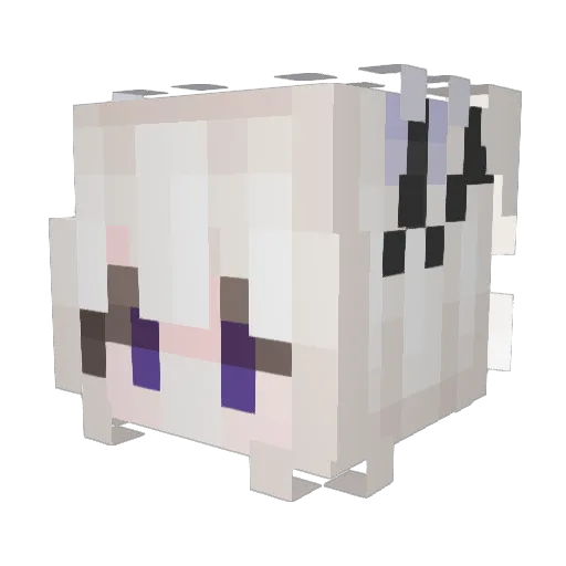 lockedgrlmarika Minecraft avatar head, 3D render