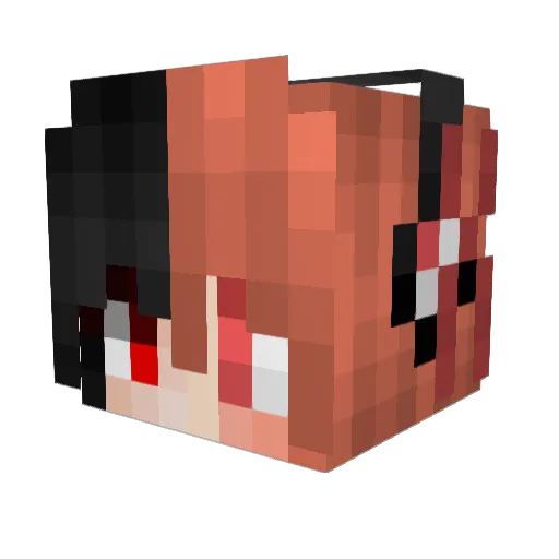 lockerbleiben Minecraft avatar head, 3D render